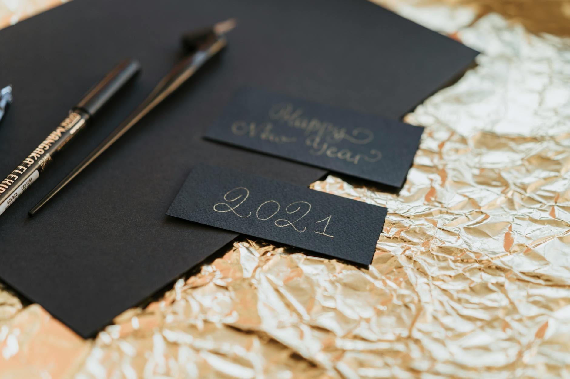 Close-up of pen strokes on textured paper